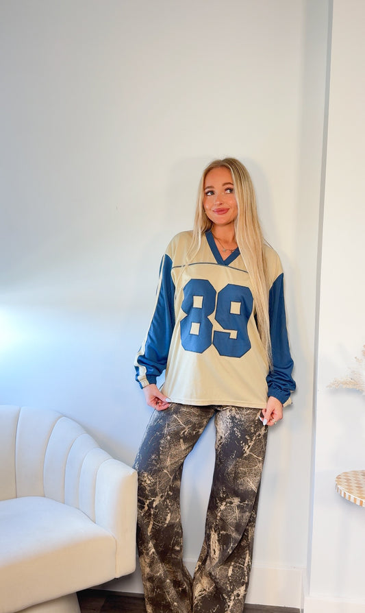 Blue/ Tan 89 Jersey