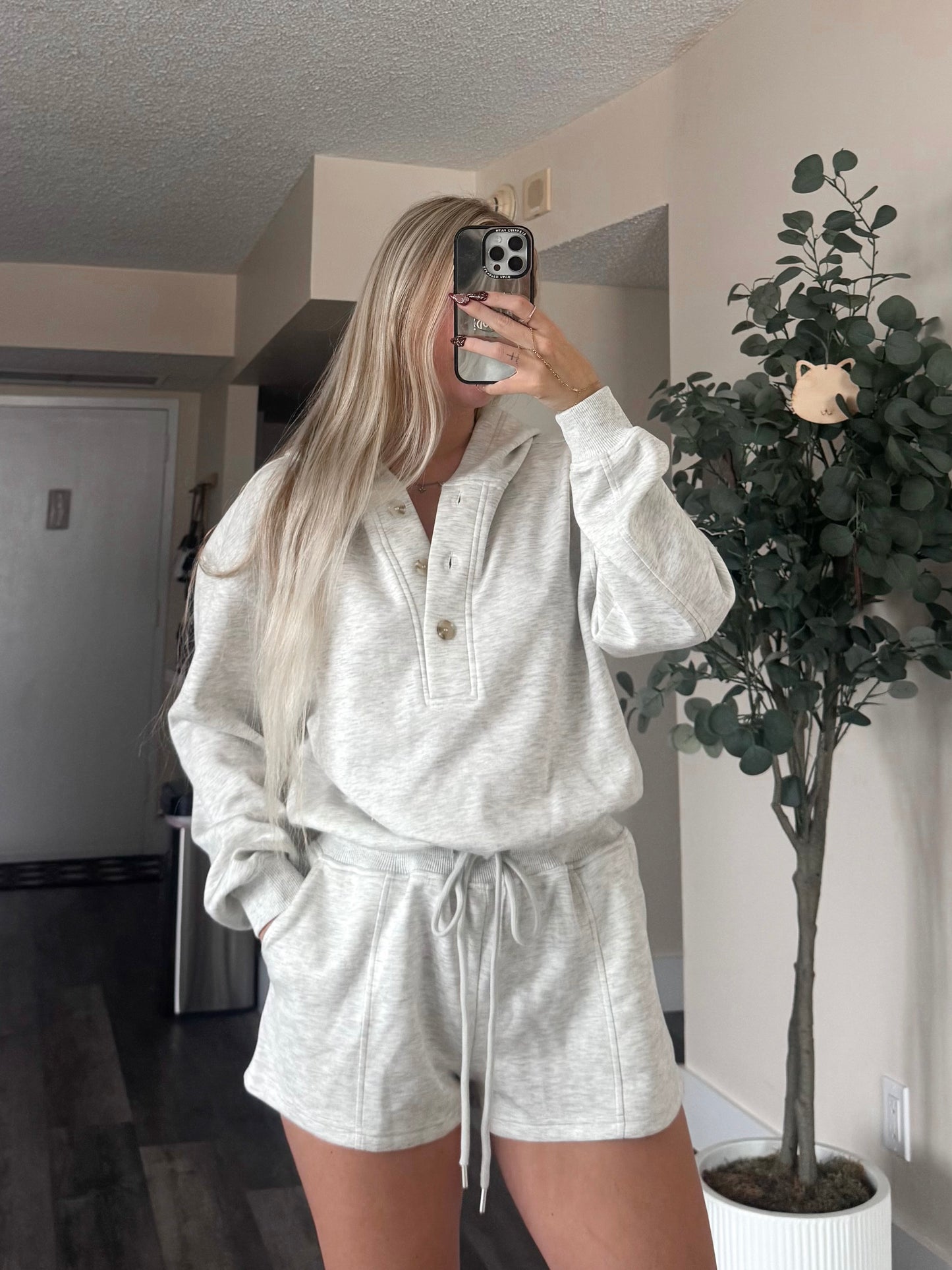 Grey Hoodie Romper