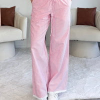 Eyelet Striped Pants