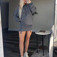 Metal Ring Grey Skort Set