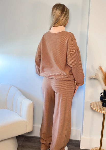 Super Soft Striped Mockneck Set (Runs big)