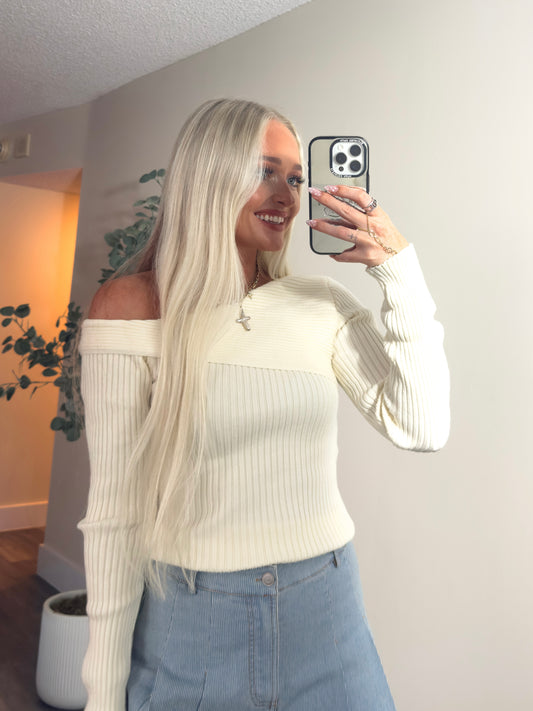 Mckenna Knit Long Sleeve- Cream