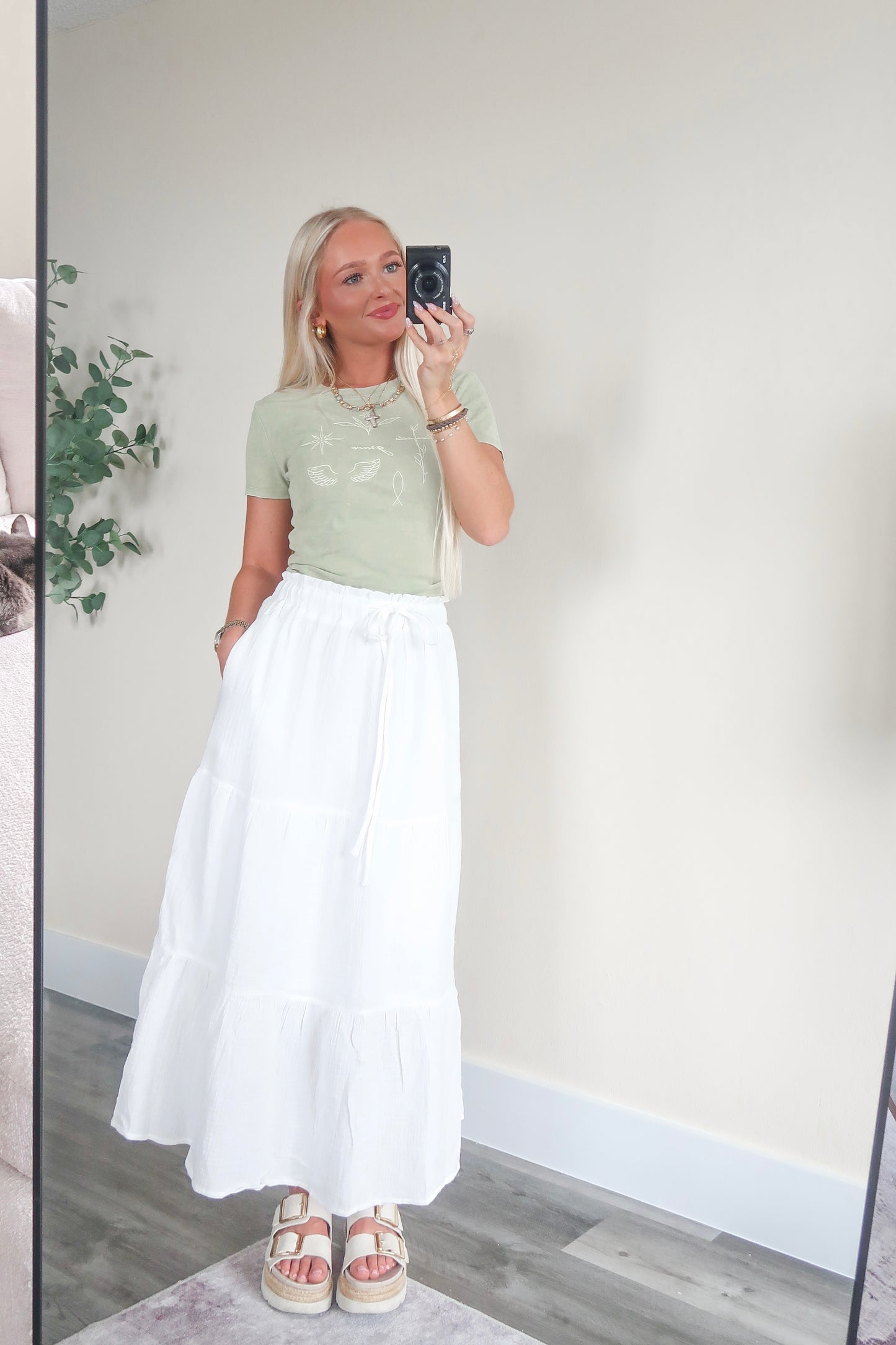 Boho Gauze Midi Skirt