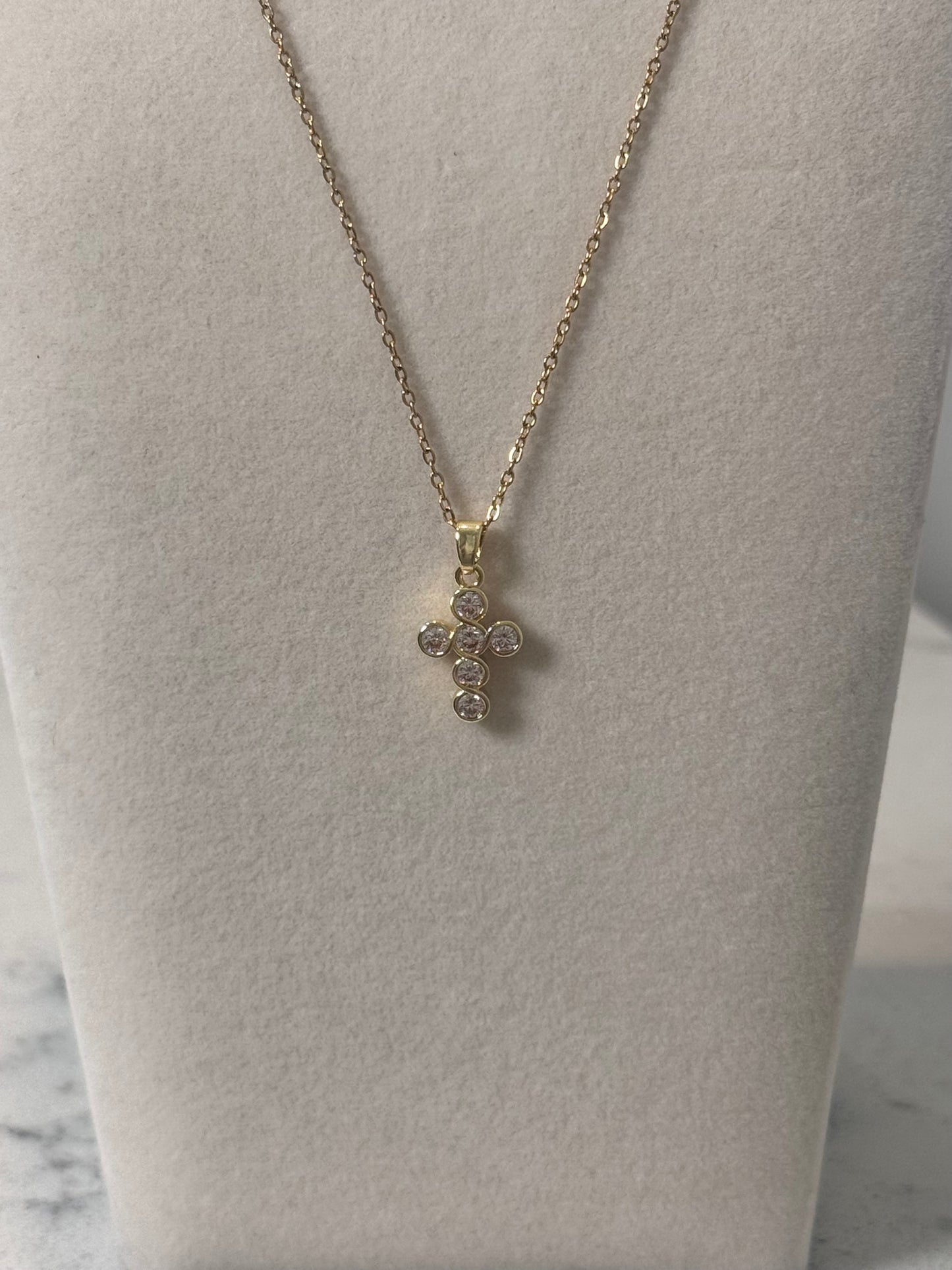 Rhinestone Cross Necklace