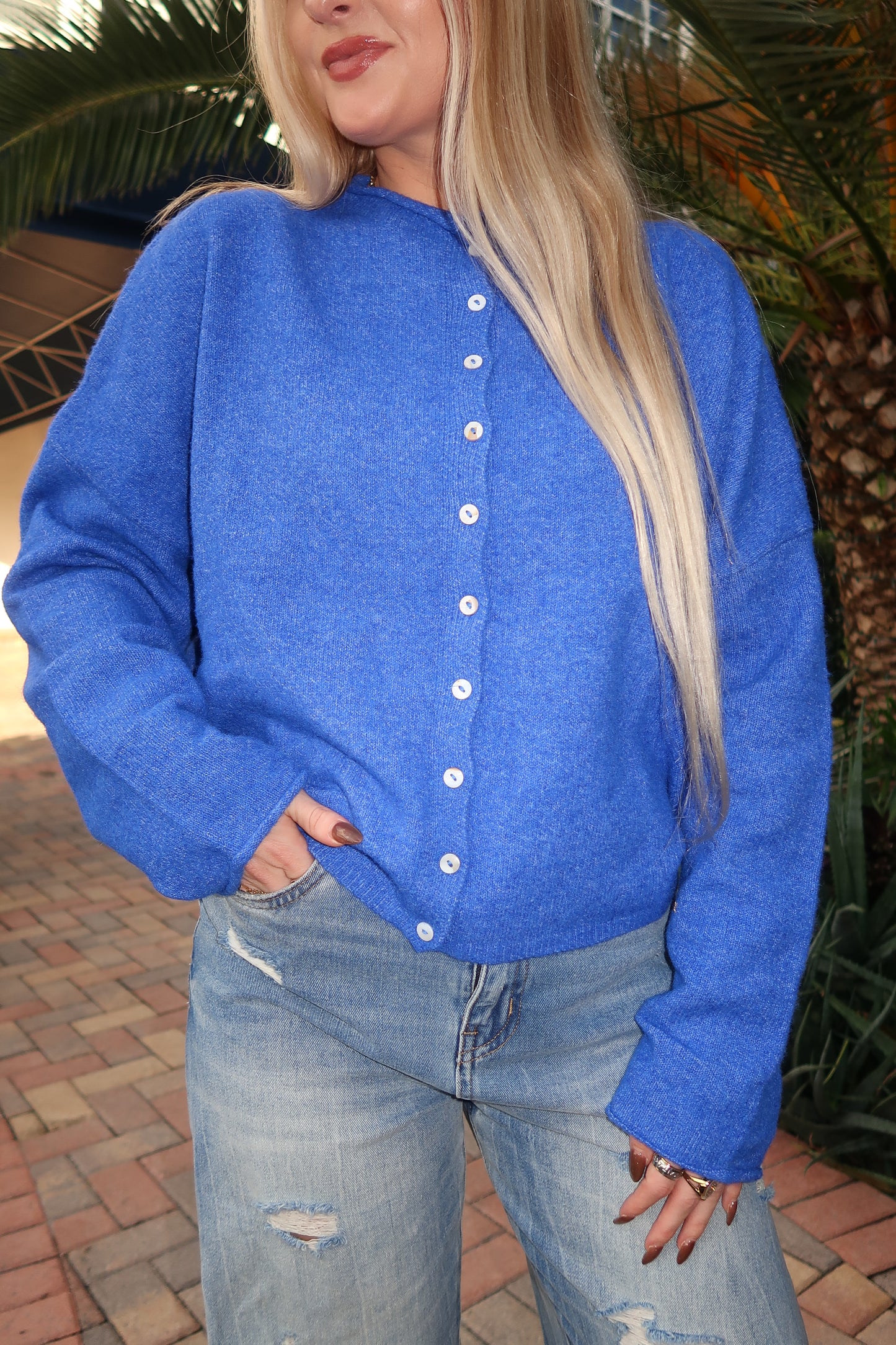 Alexa Cardigan- Blue