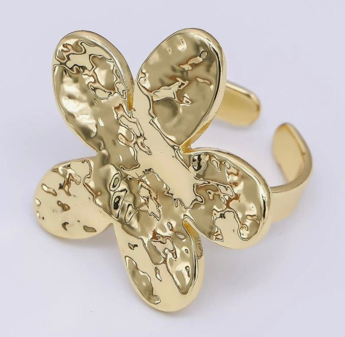 Gold Plated Flower Ring