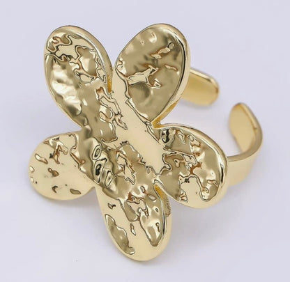 Gold Plated Flower Ring