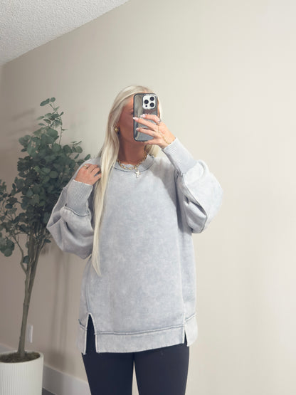 Soft Side Sweatshirt- Grey