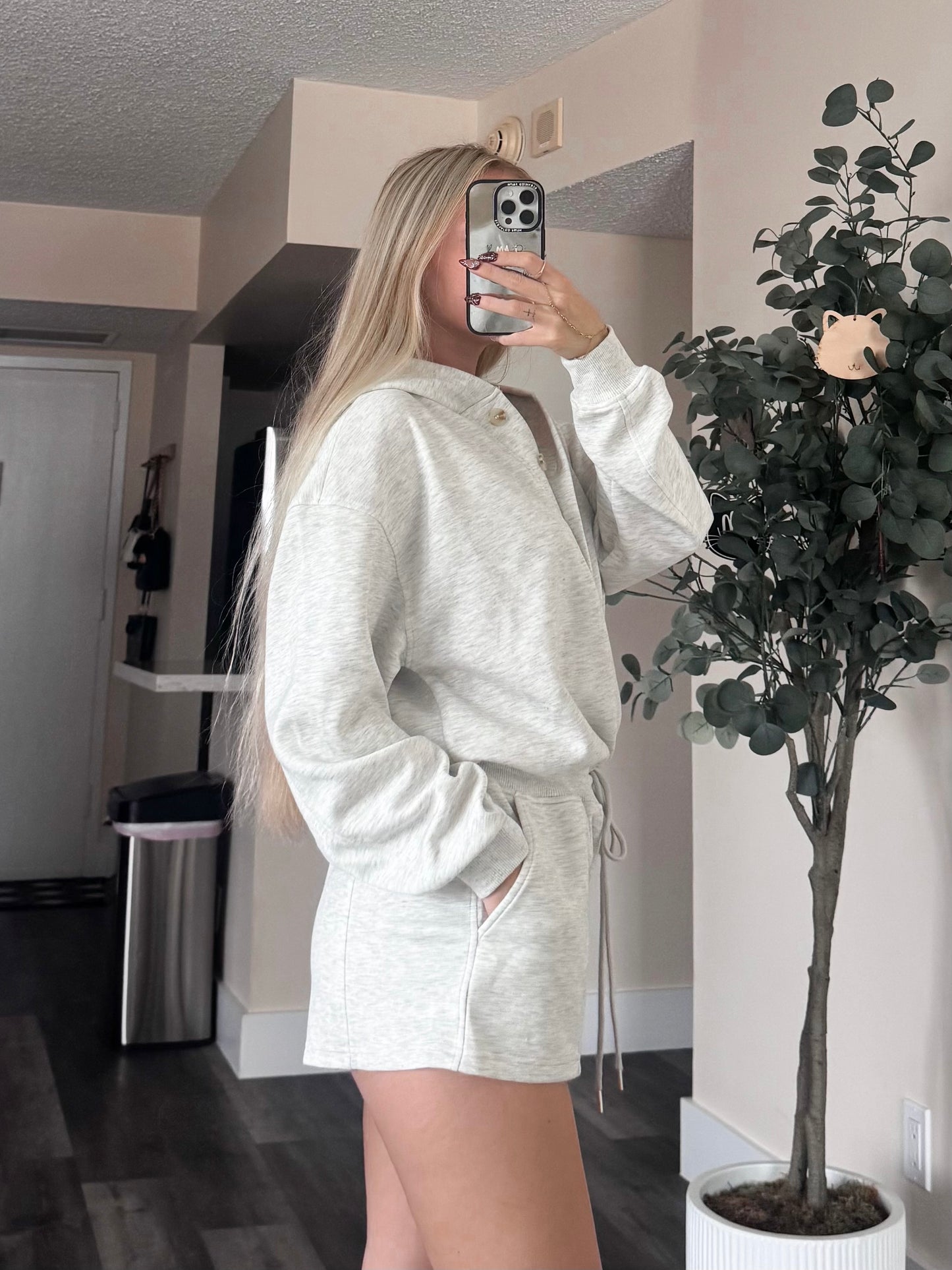 Grey Hoodie Romper