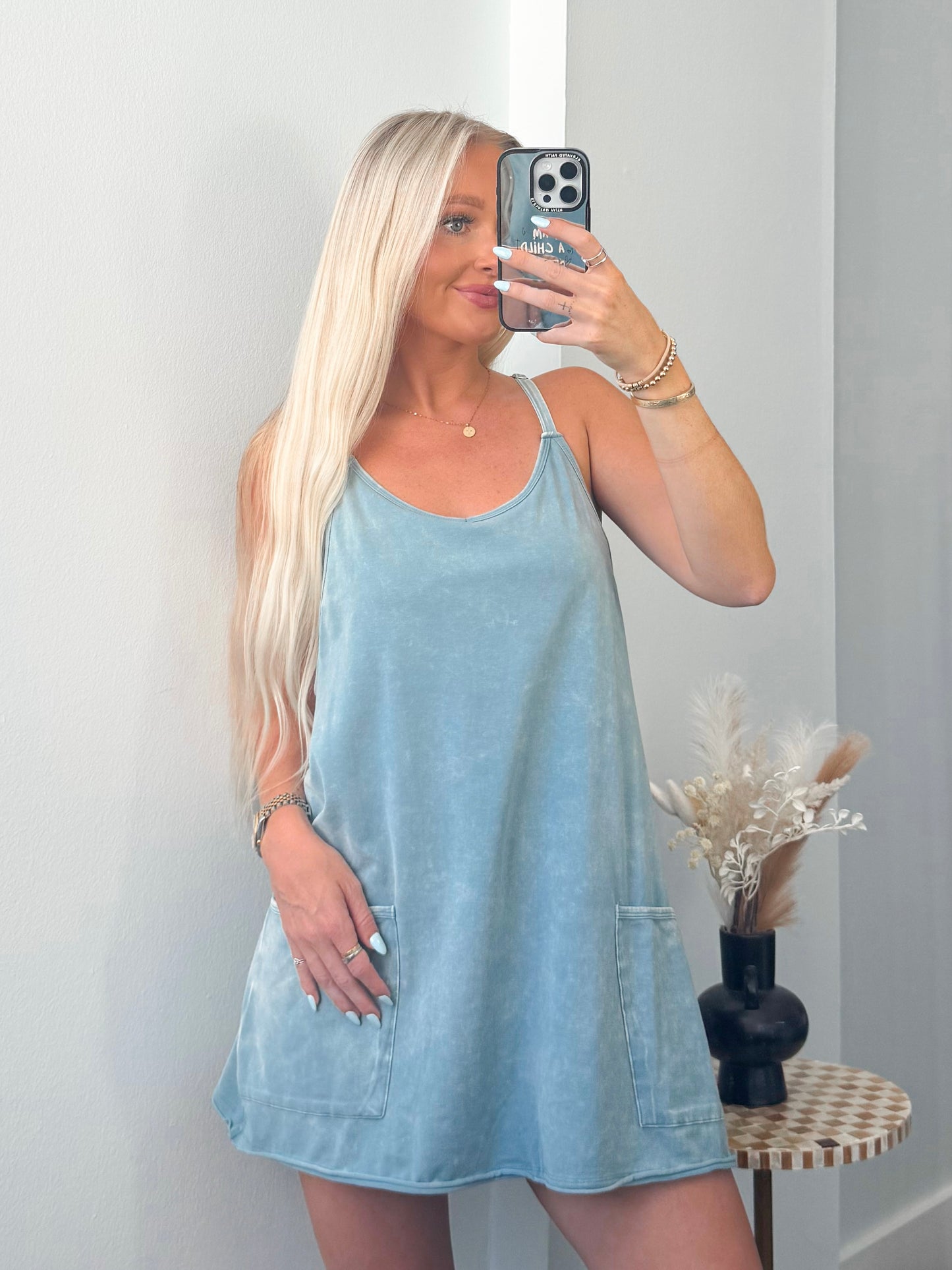 Everleigh Mineral Wash Romper Dress