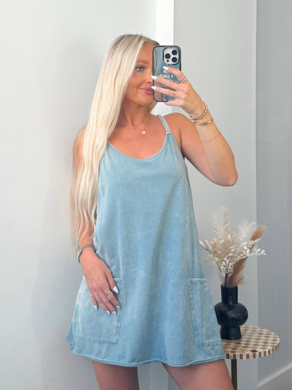 Everleigh Mineral Wash Romper Dress