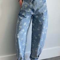 Floral Barrel Jeans