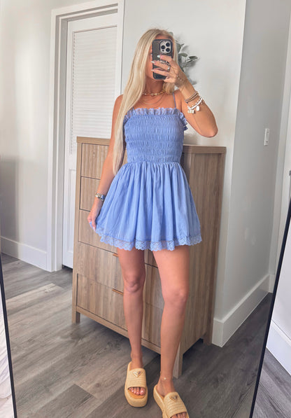 Lucy Lace Romper Dress