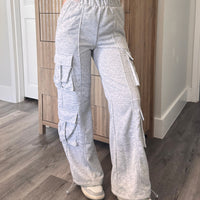 Grey Cargo Sweatpants