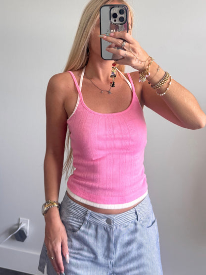 Pink Sugar Pointelle Tank