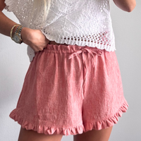 Coral Ruffle Shorts