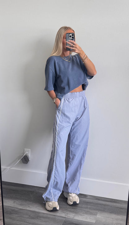 Blue French Terry Top
