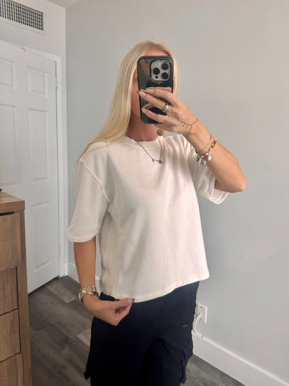 White French Terry Top