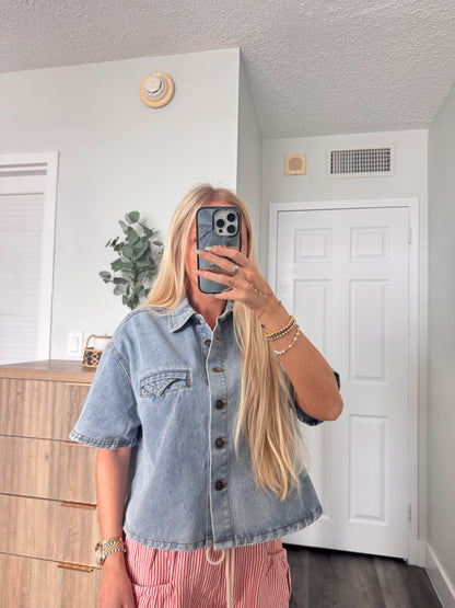 Amelia Denim Top