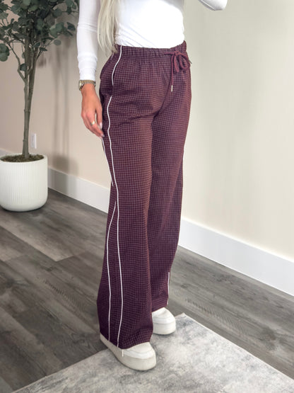 Maroon Maze Pants