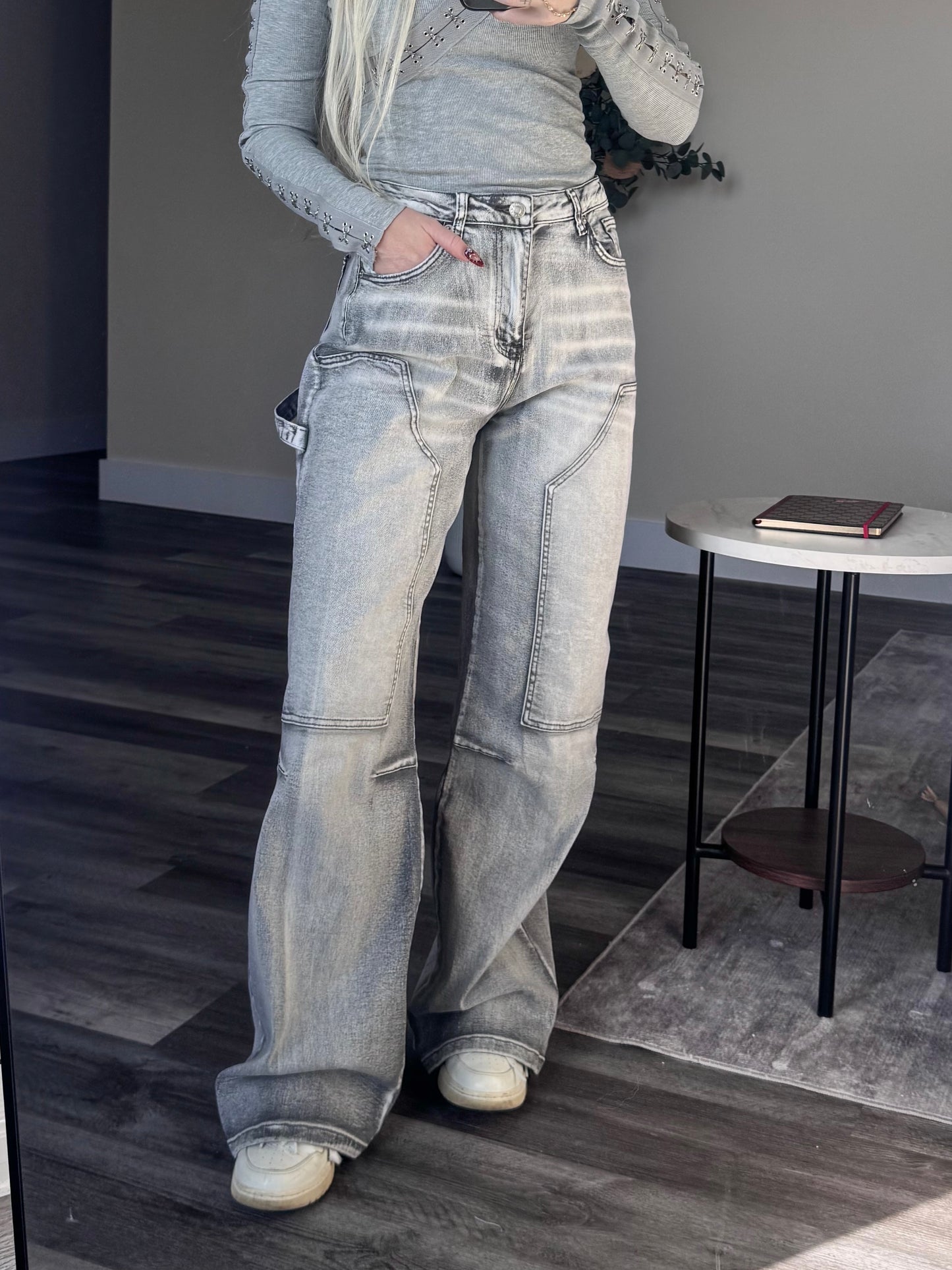 Grey Washed Jeans