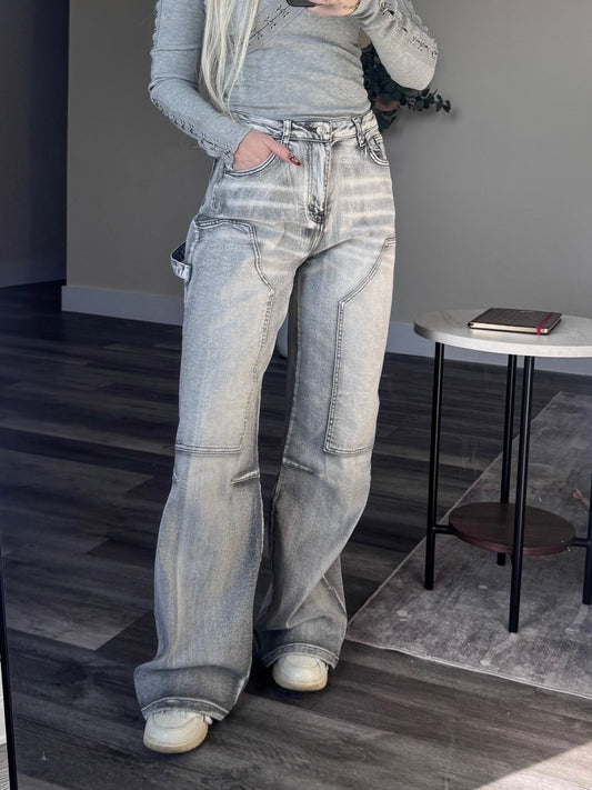 Grey Washed Jeans