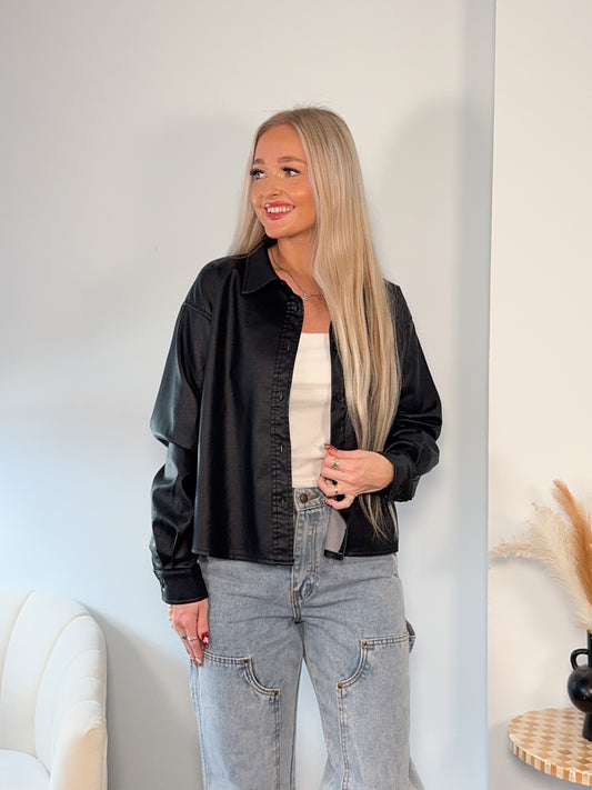 Faux Leather Jacket