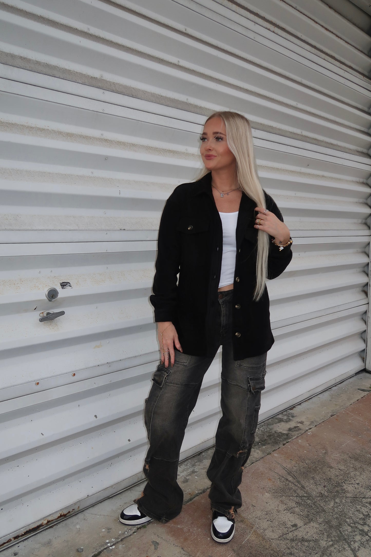 Black Fleece Button Up