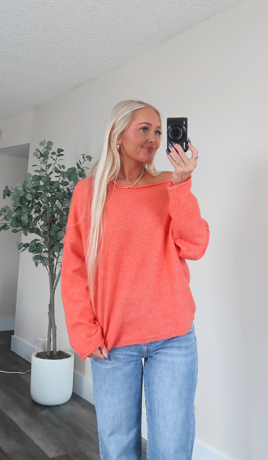 Alexa Sweater- Coral