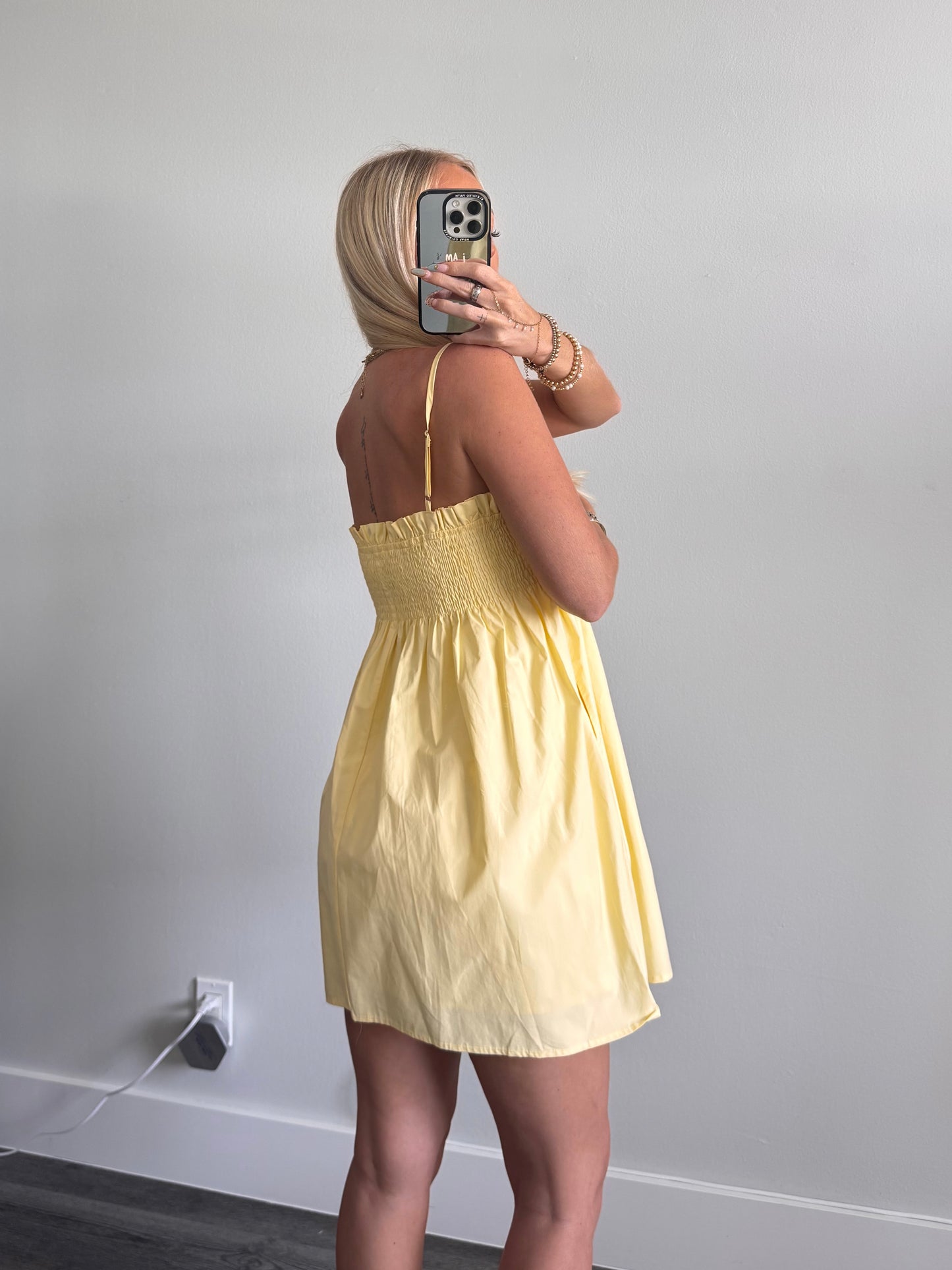 Pretty Little Bow Dress- Yellow