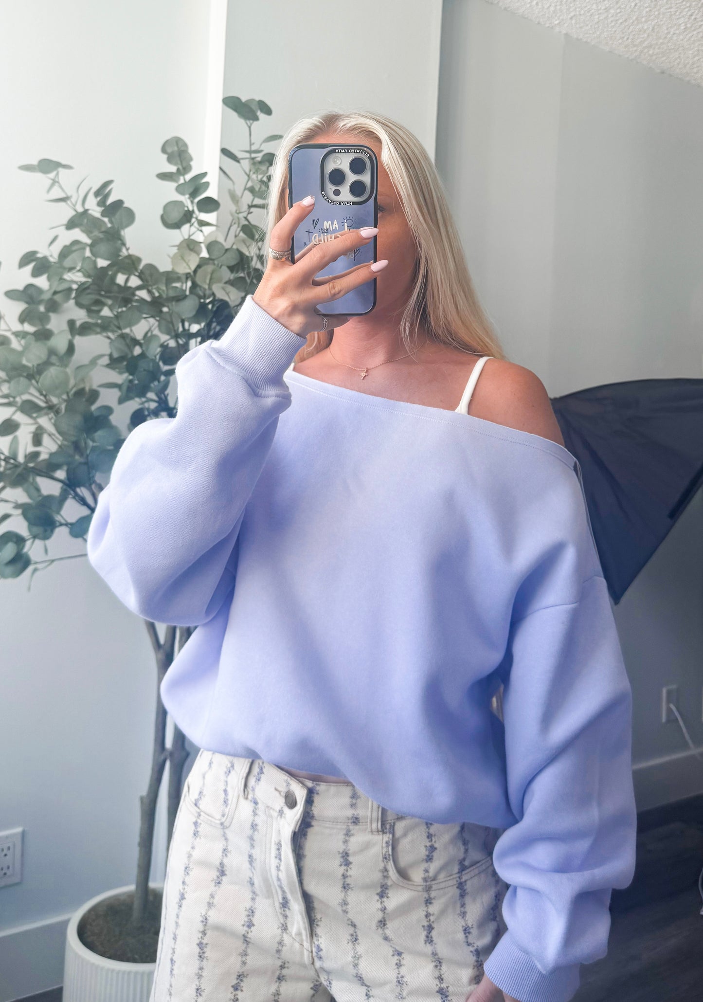 Do Not Disturb Off the Shoulder Sweatshirt