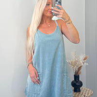 Everleigh Mineral Wash Romper Dress