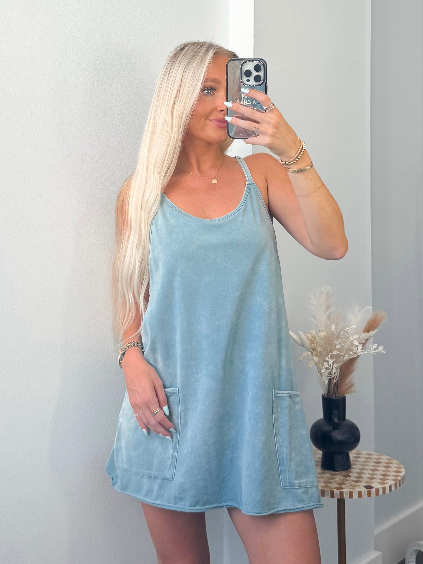 Everleigh Mineral Wash Romper Dress