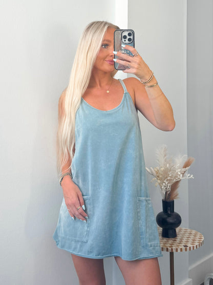 Everleigh Mineral Wash Romper Dress