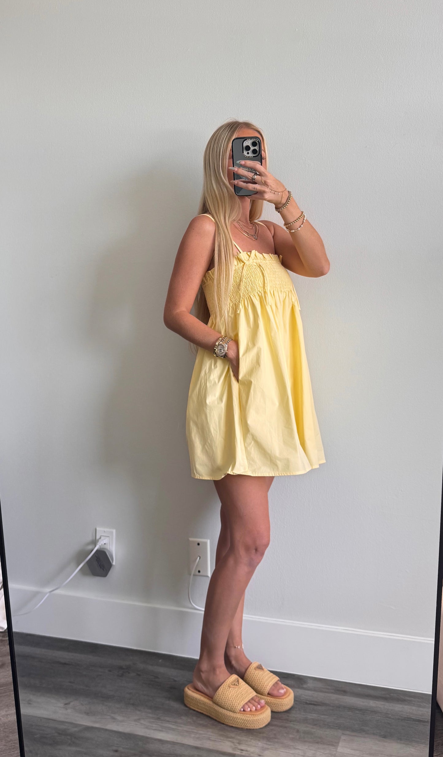 Pretty Little Bow Dress- Yellow