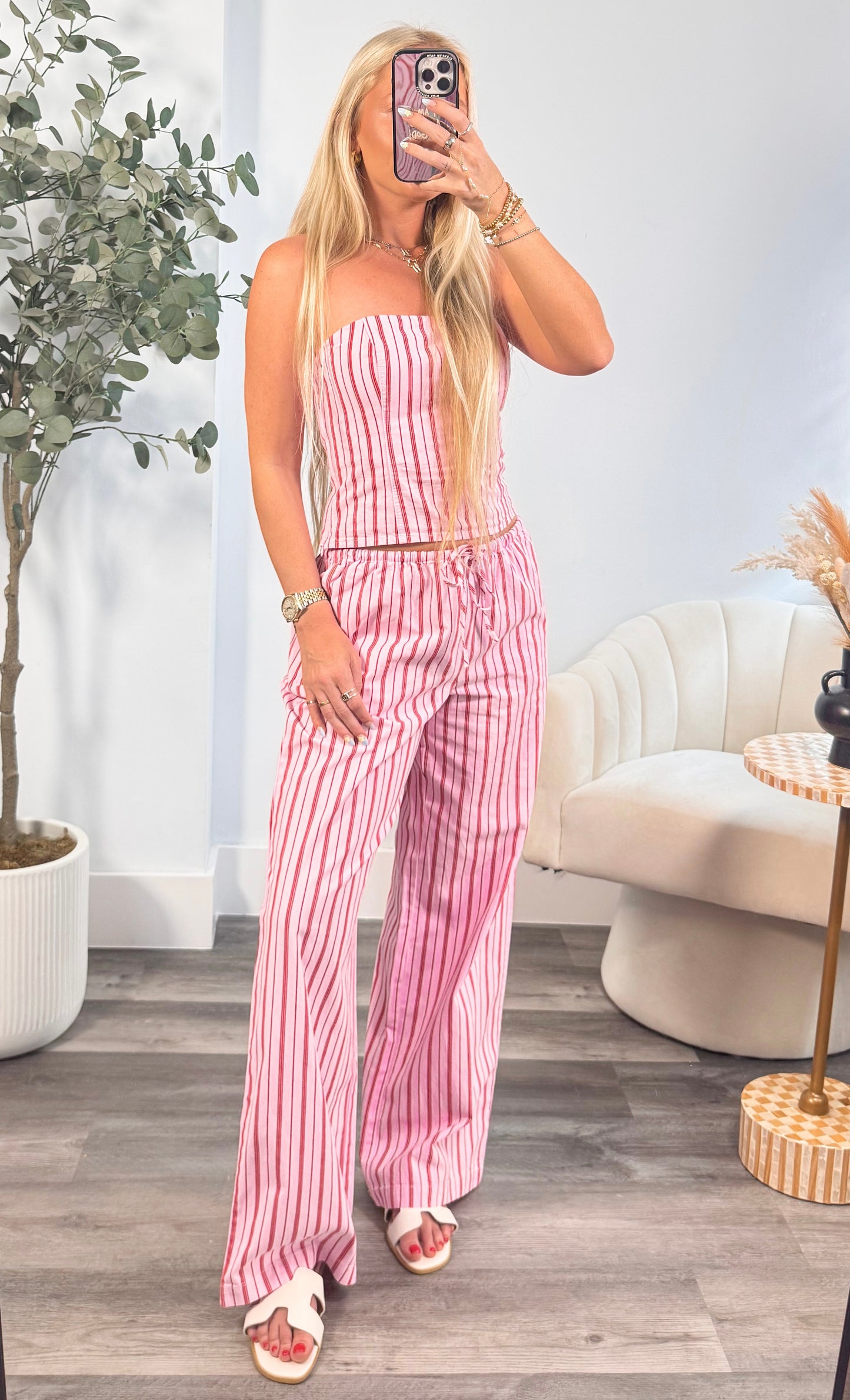 Sweetheart Striped Set