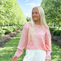 Petal Knit Sweater- Pink