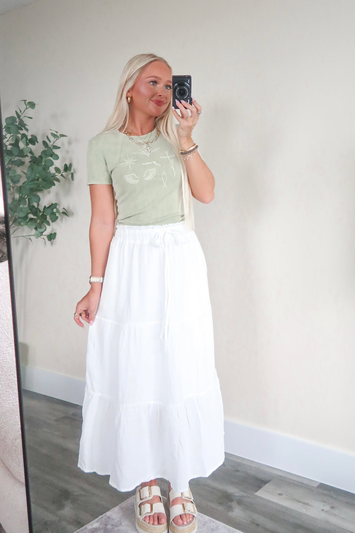 Boho Gauze Midi Skirt