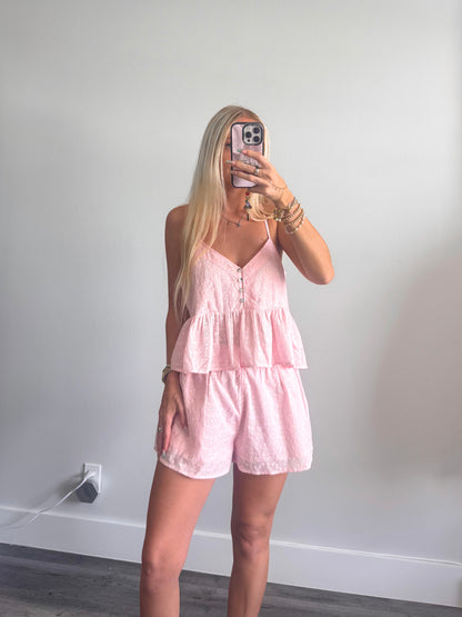 Pink Eyelet Set