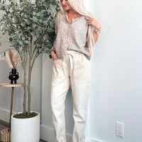 Vintage Wash Slim Barrel Pants