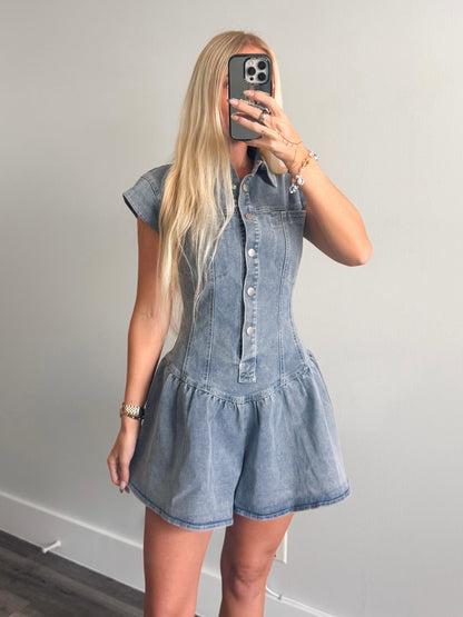 Dallas Denim Romper