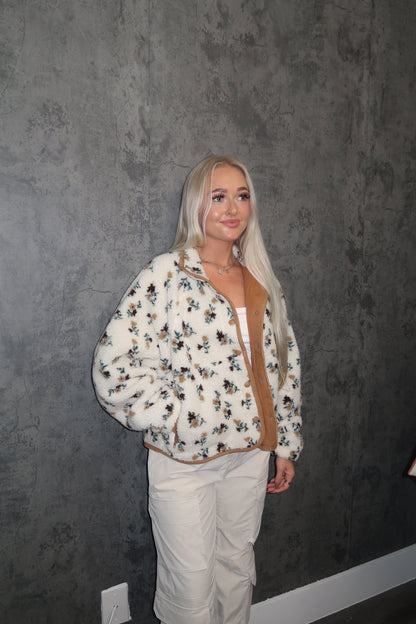 Floral Sherpa Jacket