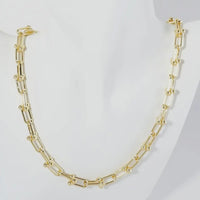 Graduated Link Necklace- Gold
