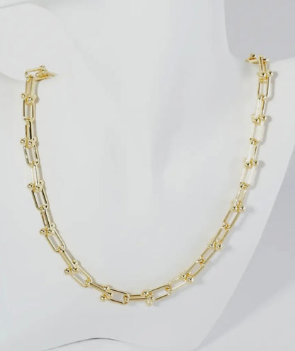 Graduated Link Necklace- Gold