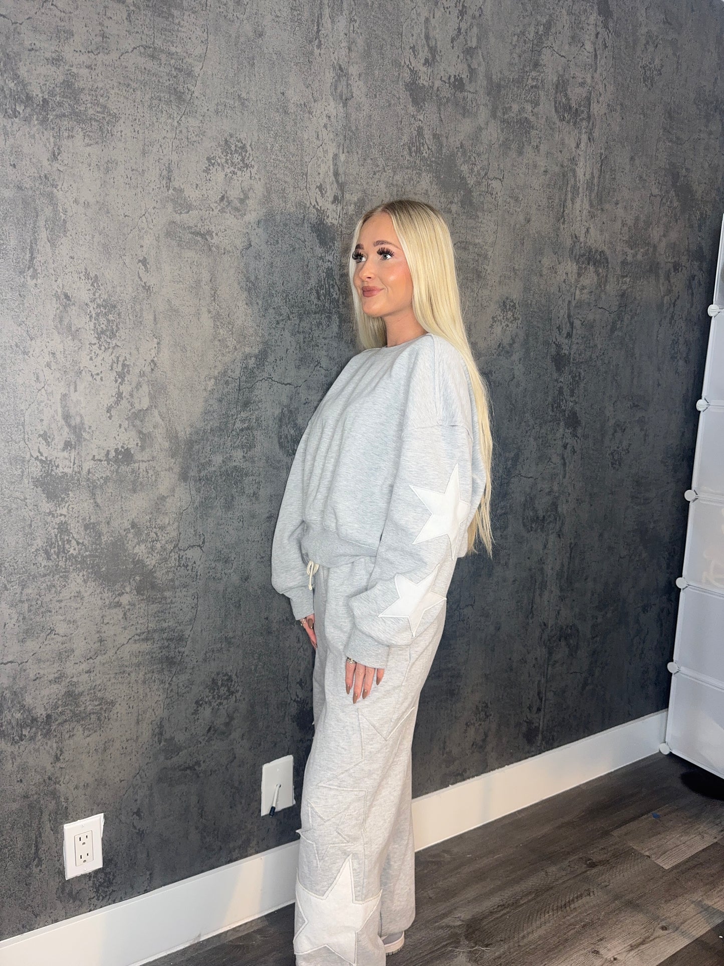Star Sweat Set- Grey