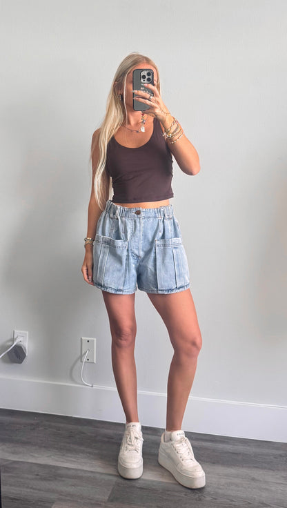 Sunwashed Denim Shorts