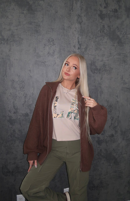 Oversized Knit Jacket