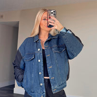 Denim Puffer Jacket