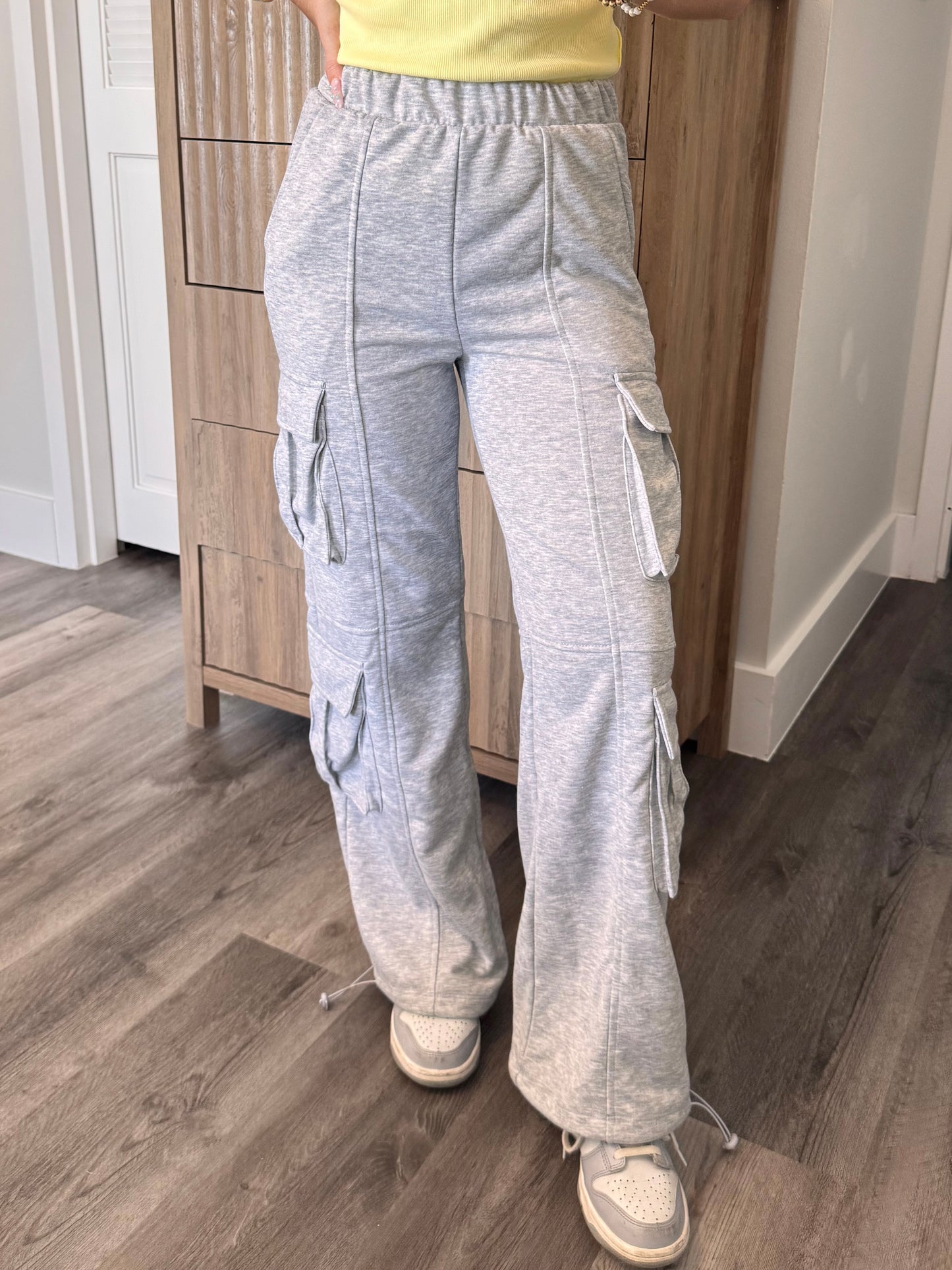 Grey Cargo Sweatpants