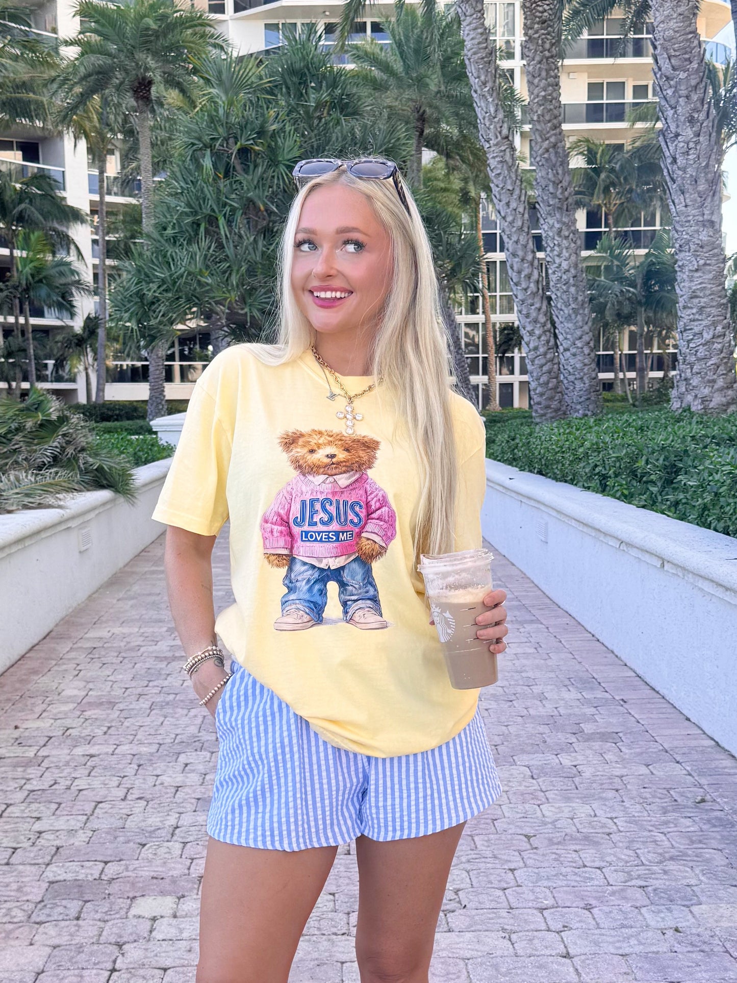 Jesus Loves Me Bear Tee